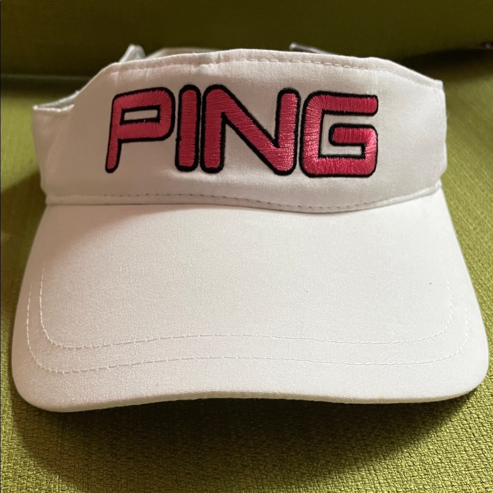 Ping Women’s White Cap with Pink Embroidery